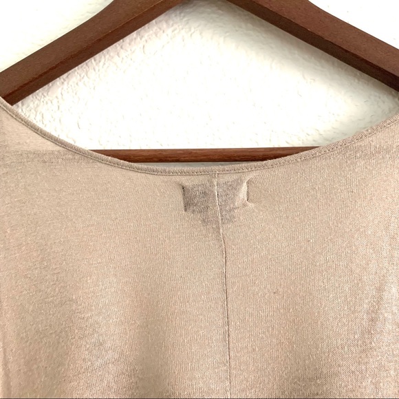 Anthropologie Delete Golden Beaded Asymmetric Top - Picture 6 of 8